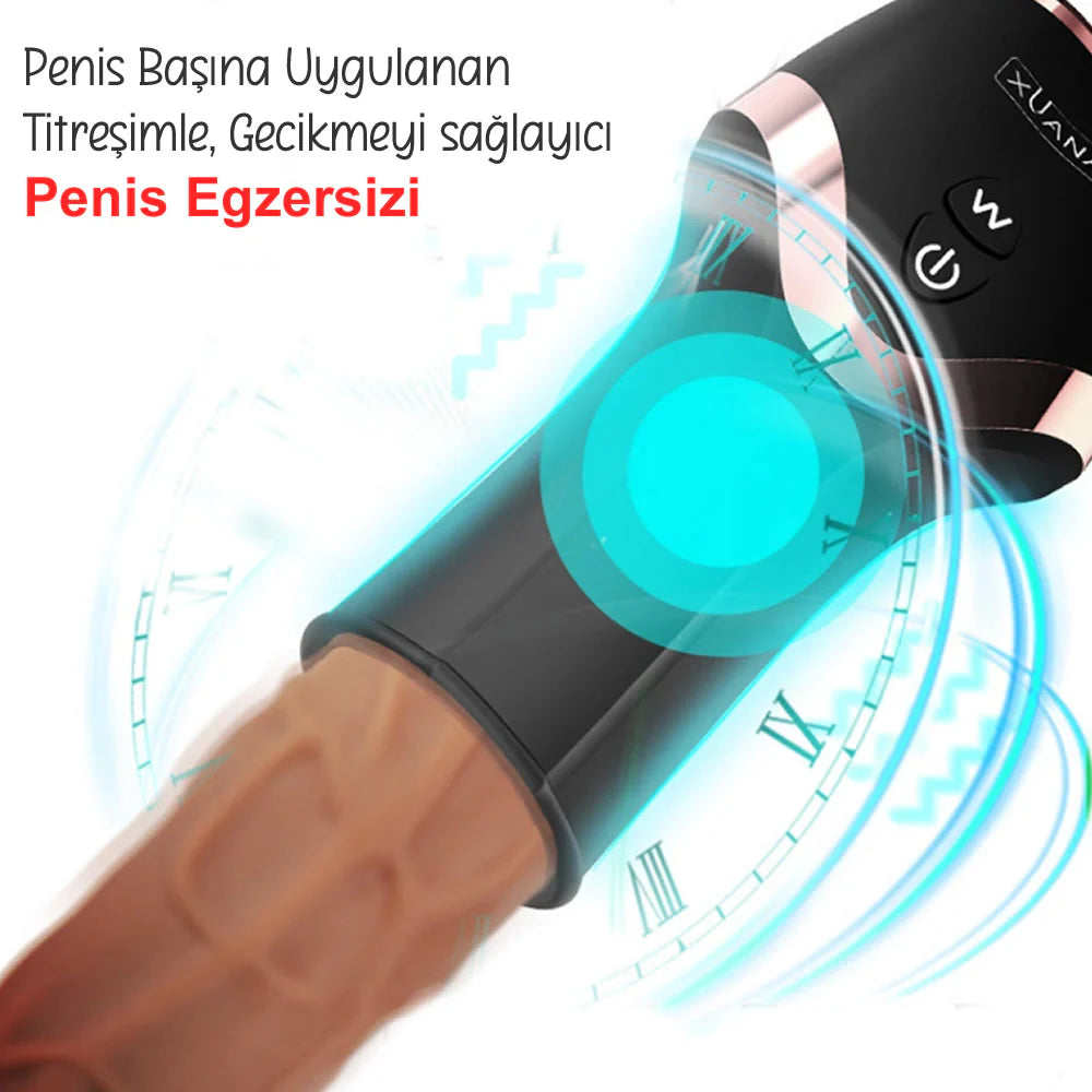 Erotikcim - Hızlı Ereksiyon ve Geciktirici Penis Egzersizi - Güçlü Titreşim Modları - Muhteşem Zevk - Şarjlı