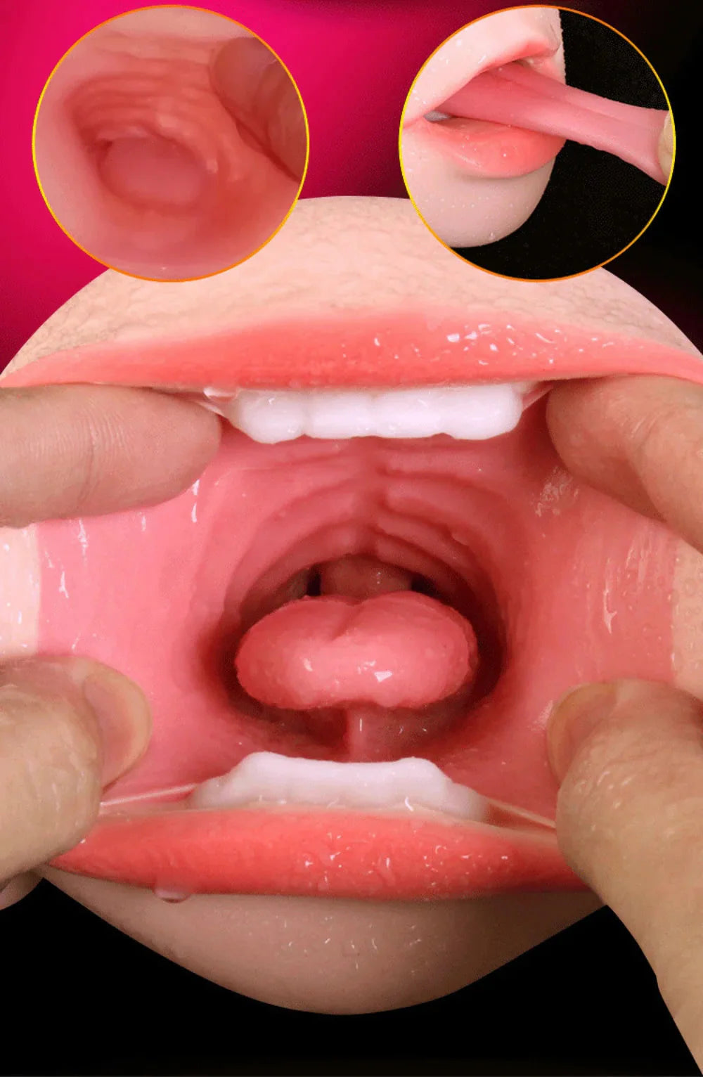 Erotikcim - Anal Oral Çift Fonksiyonlu Titreşimli Vantuzlu Mastürbatör - Double Zevk