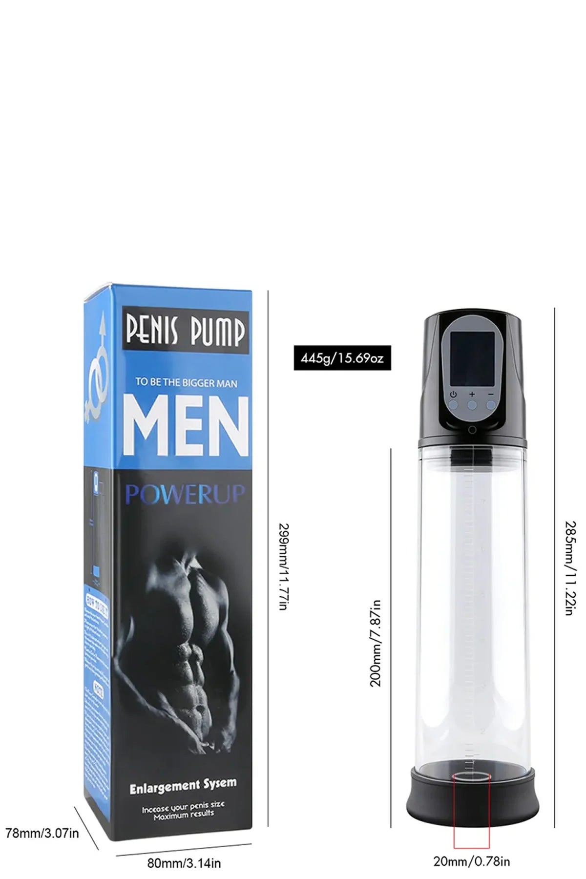 Erotikcim - Tam Otomatik Süper Vakum Penis Pompası - Şarjlı - Ayarlanabilir Emiş Gücü