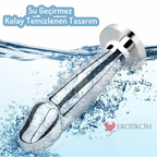 Erotikcim – Sensuella Metal Penis Titreşimli Anal Plug – Uzun Tıkaç