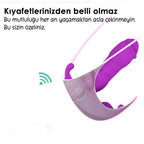 Erotikcim - Telefondan Kontrol Vajina ve Anal Vibratör - İleri Geri + Titreşim - İç Çamaşırı Vibratörü - Mor