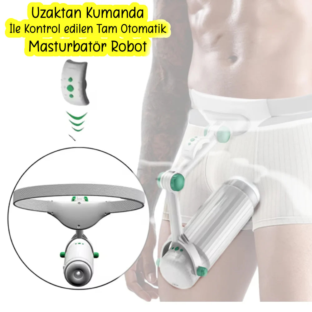 Erotikcim - Uzaktan Kumandalı İleri Geri Masturbatör Simülatörü - Masturbasyon Robotu - Eller serbest Masturbator