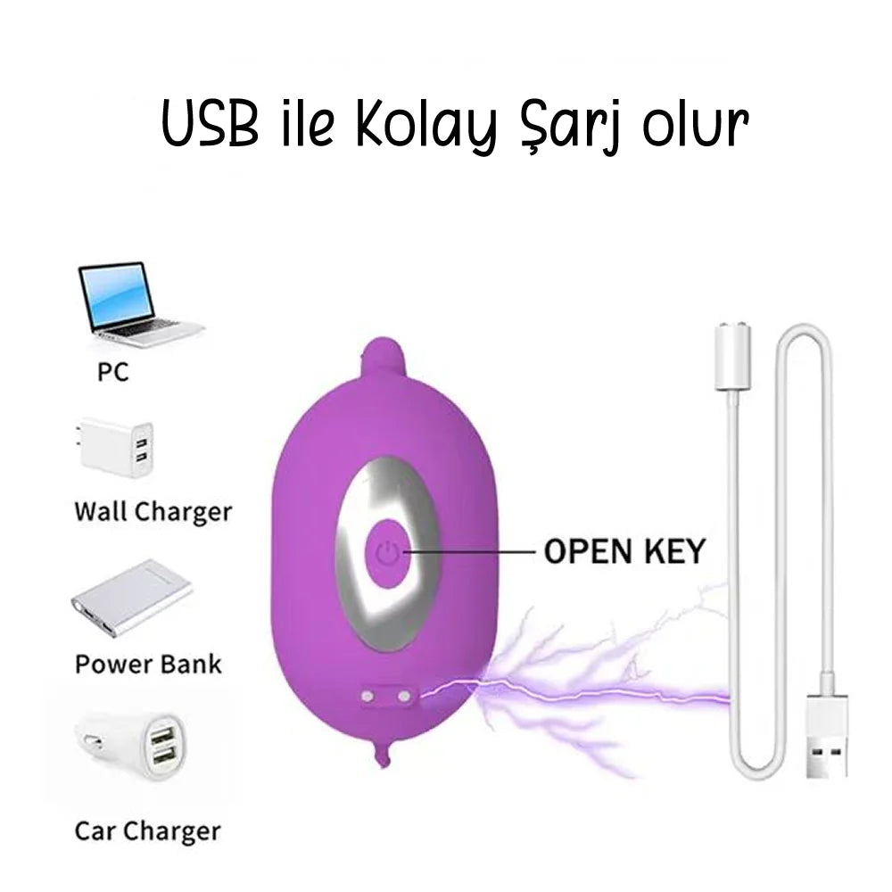 Erotikcim - Telefondan Kontrol Vajina ve Anal Vibratör - İleri Geri + Titreşim - İç Çamaşırı Vibratörü - Mor