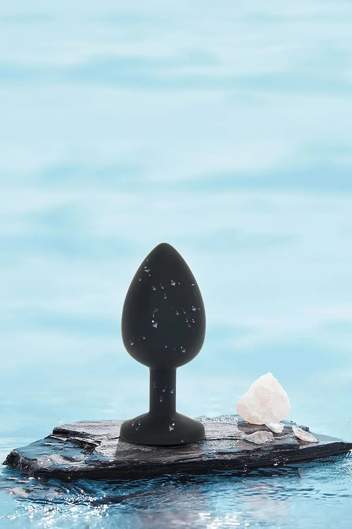 Erotikcim - Siyah Anal Plug - Medikal Silikon Kaplı Çelik Anal Tıkaç - 35mm * 8cm