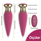 Erotikcim - Uzaktan Kumandalı Güçlü Haz Verici - Sessiz Anal Tıkaç - Anal Plug 35mm