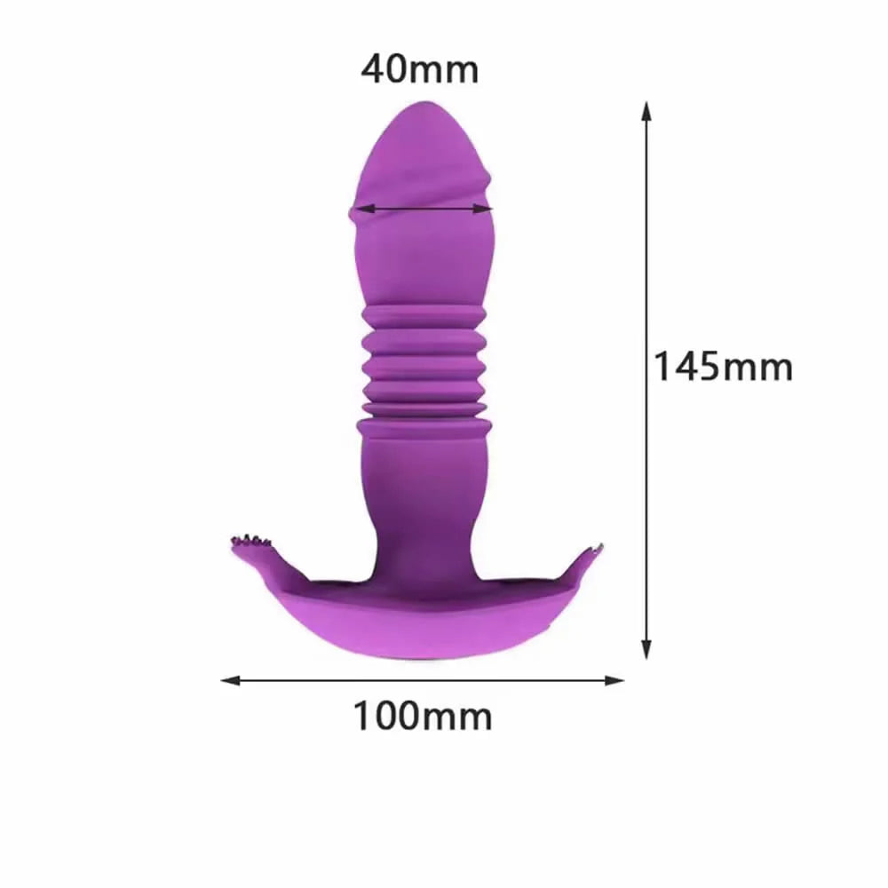 Erotikcim - Telefondan Kontrol Vajina ve Anal Vibratör - İleri Geri + Titreşim - İç Çamaşırı Vibratörü - Mor